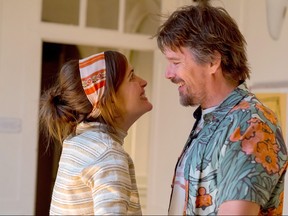 Rose Byrne, left, plays a local historian in a small town with Ethan Hawke, as a '90s rock recluse, in "Juliet, Naked." (Alex Bailey, Lionsgate-Roadside Attractions)