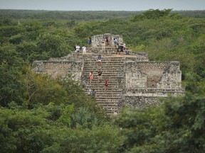 Oval Palace at the archaeological site of Ek'Balam - a complex built by the Mayan civilization in the Yucatan Peninsula, in the Mexican state of Yucatan, taken on December 2, 2010. (Cris Bouroncle/AFP/Getty Images)