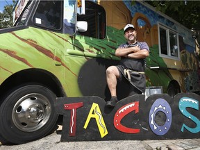 Roberto Reyes, owner of the Yakko Takko food truck, poses for a photo in Ottawa Tuesday Aug 7, 2018. The Yakko Takko, which is back in business after a month-long shutdown. It was towed from the Glebe in early July. The new location of the truck is 1195 Wellington St W, at Hamilton, in Hintonburg.   Tony Caldwell