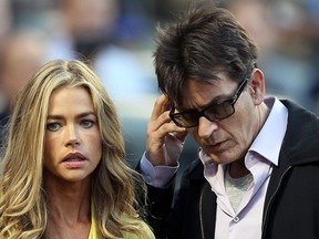 Denise Richards and Charlie Sheen are seen together in a June 23, 2012, file photo.