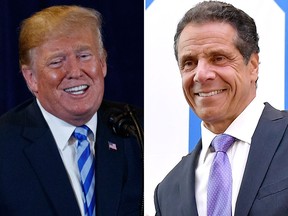 Donald Trump, left, and Andrew Cuomo. (AP and Getty Images file photos)