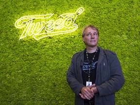 Tweed CEO Bruce Linton welcomes media to a new visitor centre at Canopy Growth's Tweed facility in Smiths Falls on Thursday.