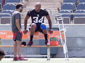 Linebacker Kyries Hebert last played for the Redblacks against the Ticats on July 28. He has been on the sidelines since then because of a leg injury. Wayne Cuddington/Postmedia