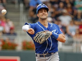 Royals utility man Whit Merrifield was hitting .307 for the season until a 1-for-20 stretch entering play Sunday. (AP Photo)