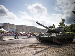 A military vehicle demonstration took place at the Canadian War Museum Saturday September 1, 2018. Michael Miller the artifacts restoration preparator for the Canadian War Museum driving the Leopard C2 main battle tank.