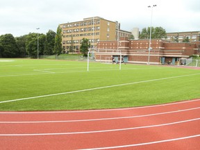 The new artificial turf field at Immaculata High School.