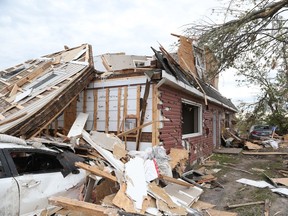 Brian and Nicole Lowden's home that they rent was demolished by a tornado that ripped through Dunrobin.