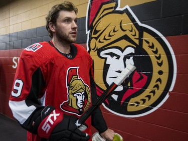 Ottawa Senators winger Bobby Ryan walks the halls of the Canadian Tire Centre on the first day of training camp. September 13, 2018.