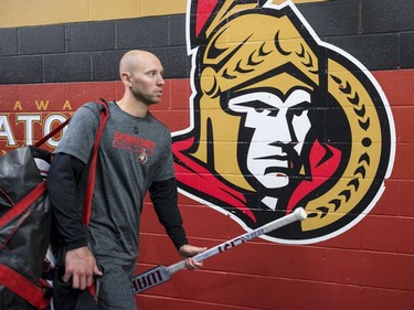 Ottawa Senators goaltender Craig Anderson walks the halls of the Canadian Tire Centre on the first day of training camp. September 13, 2018.