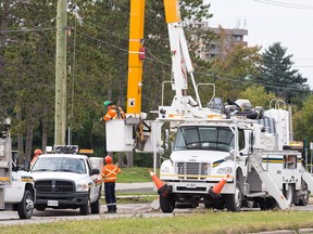Hydro workers continue to repair lines along Greenbank Rd and the east/ west hydro corridor running through Craig Henry.