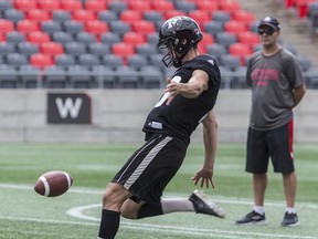 Ottawa Redblacks kicker Richie Leone leads the CFL in net punting average (39.9 yards).(Errol McGihon/Postmedia Network)