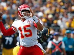 Kansas City Chiefs quarterback Patrick Mahomes connected on 23 of 28 passes for 326 yards.(Getty images)