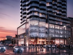 An artist's concept of the Claridge Icon, now under construction at the corner of Preston Street and Carling Avenue.