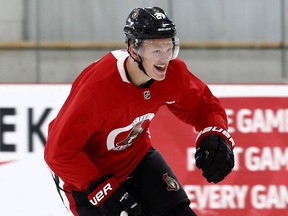 Brady Tkachuk was on a line with Filip Chlapik and Colin White in Thursday's workouts.