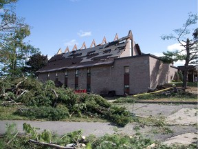 An Arlington Woods church on Saturday morning as residents in Ottawa's west end deal with the aftermath of the twister that touched down on Friday afternoon.