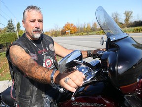 BACA Ottawa president Titan. BACA is an international organization of bikers who support child victims, building a strong support system around the child.