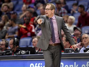 Toronto Raptors' Nick Nurse will make his regular-season debut on Wednesday. (AP PHOTO)