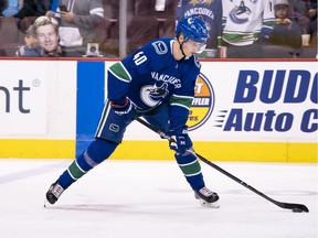 Elias Pettersson is recovering after a heavy hit during Saturday's game in Florida.