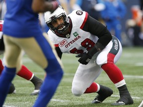 Redblacks’ Ettore Lattanzio had 16 tackles as part of the defensive-tackle rotation last season. (CP FILE)