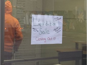 A sign on the front door of Weeds, at 77 Montreal Rd., said it was closed and directed customers to a Bank Street location. Shaamini Yogaretnam/Postmedia