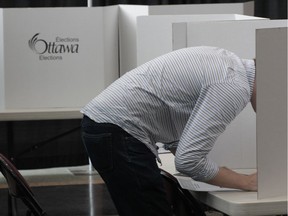 A file photo from a special advance poll at Ottawa City Hall.  Tony Caldwell/Postmedia