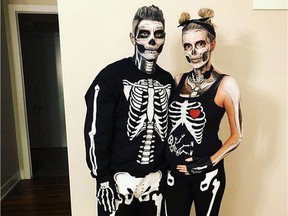 Matt Duchene and his wife used their Halloween costumes to announce they are expecting their first child. (from Instagram)