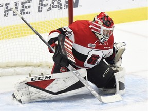 Ottawa 67's goalie Cedrick Andree