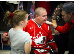 Their Opportunity, Own the Podium and the Ottawa Senators Foundation held a free day of sport for families in Ottawa and Gatineau affected by the recent tornadoes. Todd Nicholson, a community spokesperson, Paralympic champion and chair of Own the Podium, is seen at the event on Saturday, Nov. 10, 2018.