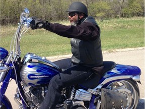 Ottawa Redblacks Bob Dyce on his Harley