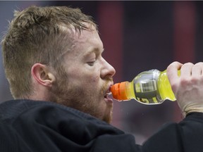 Goaltender Mike Condon played just one game with the AHL Belleville Senators because of a lower-body injury. Errol McGihon/Postmedia