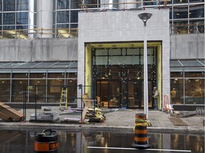 Ongoing construction of the Queen St. Fare food hall in the location once held by Hy's Steakhouse in downtown Ottawa. October 31, 2018.