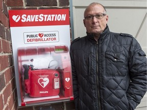 Chris Troughton, a cardiac arrest survivor, installed an automated external defibrillator outside his Kanata house for public use in case of emergency.