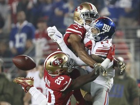 Giants star receiver Odell Beckham Jr. could have a big week against the Buccaneers’ pitiful defence. (AP Photo/Tony Avelar) ORG XMIT: FXN124