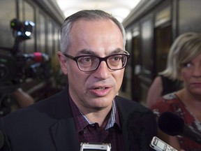 Tony Clement arrives at the national Conservative summer caucus retreat in Halifax on Tuesday, Sept. 13, 2016.