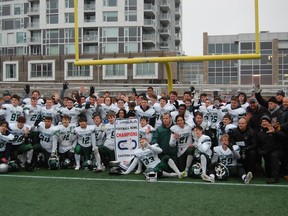 Kingston's Holy Cross football team won the Eastern Bowl at the OFSAA Bowl series on Monday. (Handout photo)