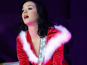 In this Nov. 28, 2009, file photo, Katy Perry performs during the ski winter opening in Ischgl, Austria.