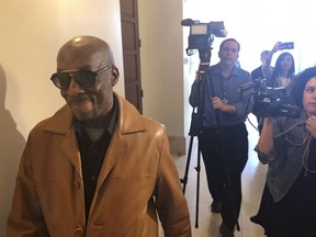 In this Oct. 10, 2018 file photo, plaintiff DeWayne Johnson, a school groundskeeper who says Roundup weed-killer caused his cancer, leaves a courtroom in San Francisco.