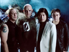 The Smashing Pumpkins (L-R) Jimmy Chamberlin, Billy Corgan, James Iha and Jeff Schroeder. (Photo credit: Linda Strawberry)