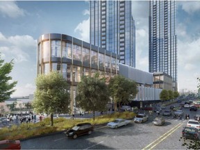 The latest renderings by TIP Albert GP show the developer's plans to build a three-tower complex with buildings of 65, 56 and 27 storeys at 900 Albert St., near the Bayview Confederation Line and Trillium Line station. Source: TIP Albert GP/City of Ottawa