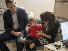 The day six-month-old Francesca's cochlear implants were activated was magical for her parents, William Jones and Julia Tirabasso. (Paddy Moore,  CHEO)