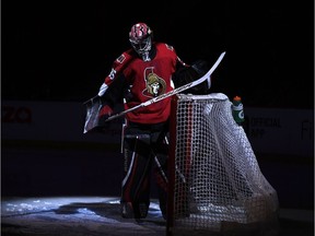 Goaltender Marcus Hogberg made his first NHL regular-season start for the Senators against the Capitals in Ottawa on Saturday night.