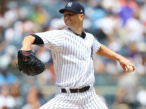 J.A. Happ of the New York Yankees pitches against the Kansas City Royals at Yankee Stadium on July 29, 2018. (Mike Stobe/Getty Images)