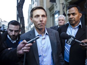 A file shows Patrick Brown in February, after a media report about sexual misconduct allegations against him led to Brown's resignation as Ontario Progressive Conservative leader. His book deals at length with the situation, and he has since filed a lawsuit against CTV over the initial reporting about the allegations.