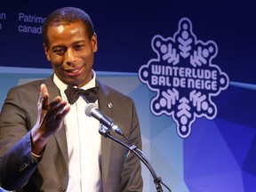 Greg Fergus, Member of Parliament (Hull–Aylmer), talking during a press conference at the NAC in Ottawa Thursday Dec 13, 2018.