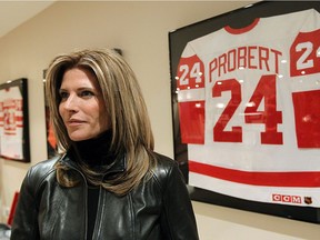 Dani Probert, wife of the late Bob Probert, in her home in 2011.