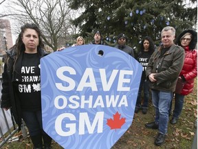 GM works create at Tree of Hope in Memorial Park on Friday December 14, 2018 in Oshawa, Ontario. (Veronica Henri/Toronto Sun)