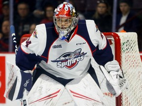 Goaltender Michael DiPietro will make his 67's debut on Saturday. (GETTY IMAGES)