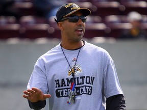 Orlondo Steinauer is pictured during Hamilton Tiger-Cat mini-camp at Ron Joyce Stadium in Hamilton on April 28, 2014. Dave Abel/Toronto Sun