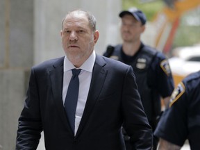 In this Oct. 11, 2018 file photo, Harvey Weinstein arrives to court in New York.