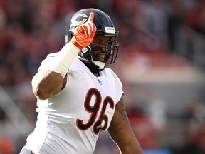 Akiem Hicks is a part of a  Chicago Bears defence that, according to him, is approaching greatness.  Getty Images